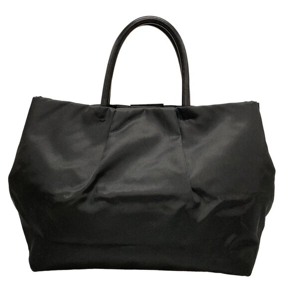 Auth PRADA - BN1601 Black Nylon Leather Tote Bag - Picture 3 of 16